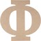 Juvale Unfinished Wooden Letters, Greek Letter Phi (11.5 x 11.6 in.)